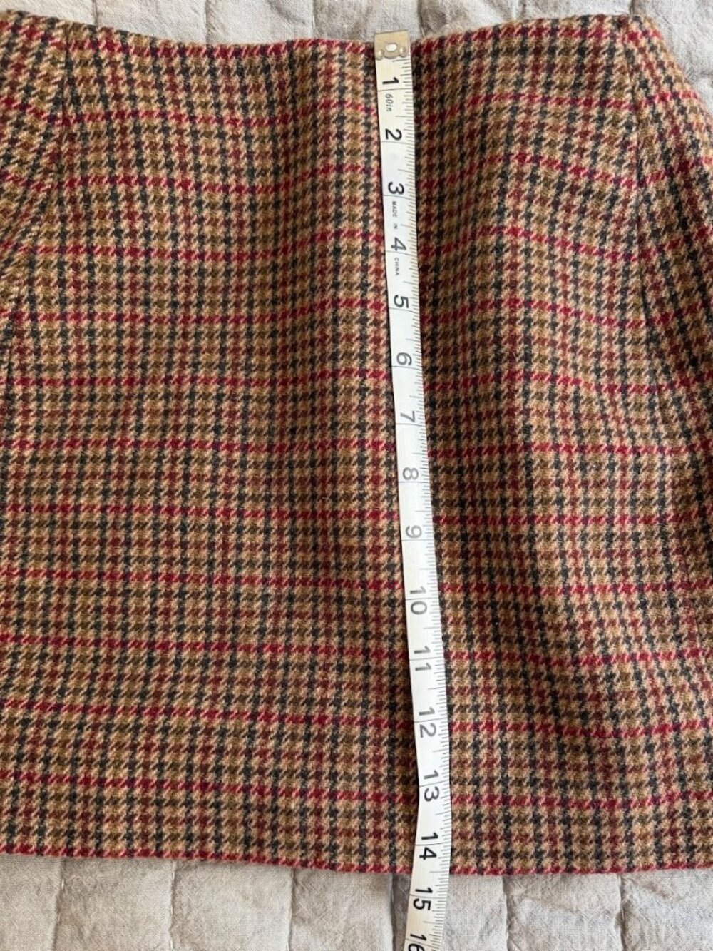 Sezane Malia Skirt - Brown Houndstooth - Size 2 US / 34 FR - Picture 8 of 8